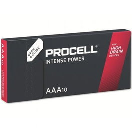 Duracell Procell Intense Power Alcalina Pilas LR03 AAA 1.5V, Caja de 10 Unidades - Baterías de Alto Rendimiento